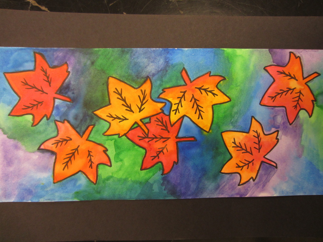 Warm & Cool Color Leaves - Art with Mrs. Peroddy